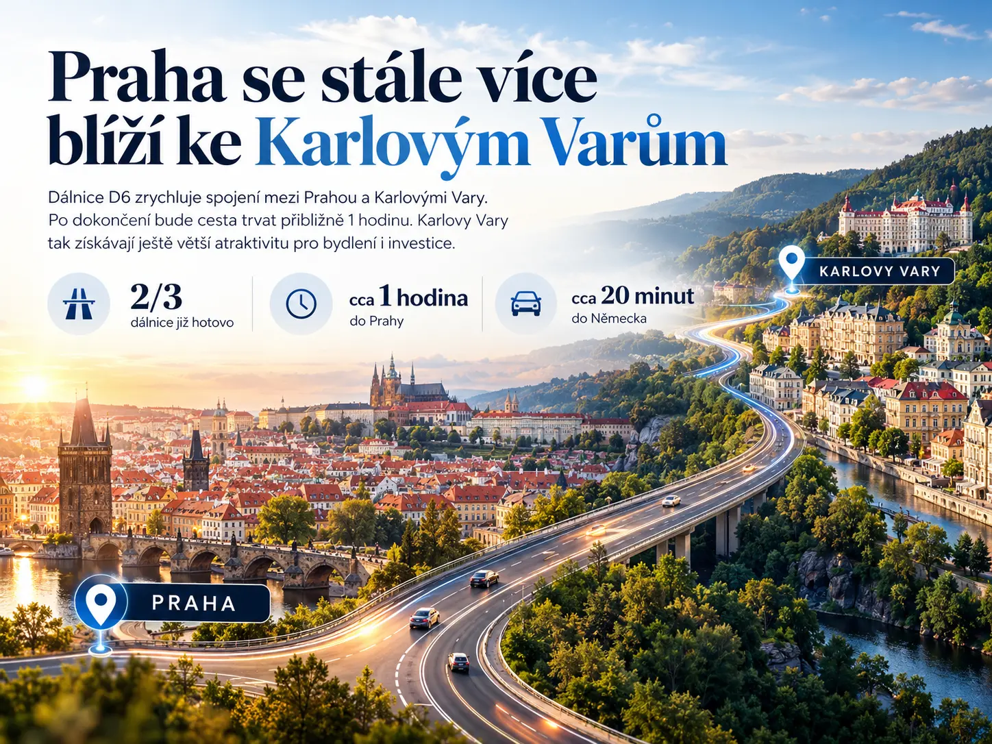 Praha a Karlovy Vary blíže